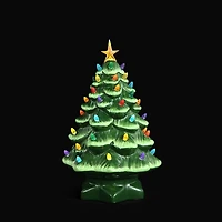 Green Pre-lit Nostalgic Christmas Tree, 14 in.