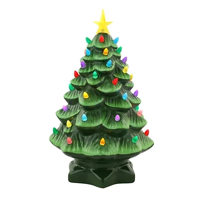 Green Pre-lit Nostalgic Christmas Tree, 14 in.