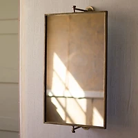 Bronze Metal Rectangle Tilting Mirror