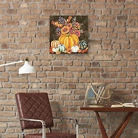 Floral Pumpkins Canvas Art Print