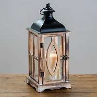 Rustic Wooden Lantern, 17 in.