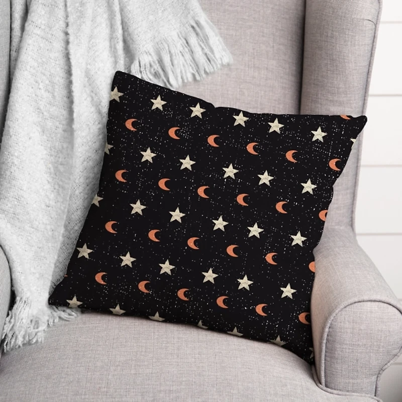 Moon and Stars Halloween Pillow