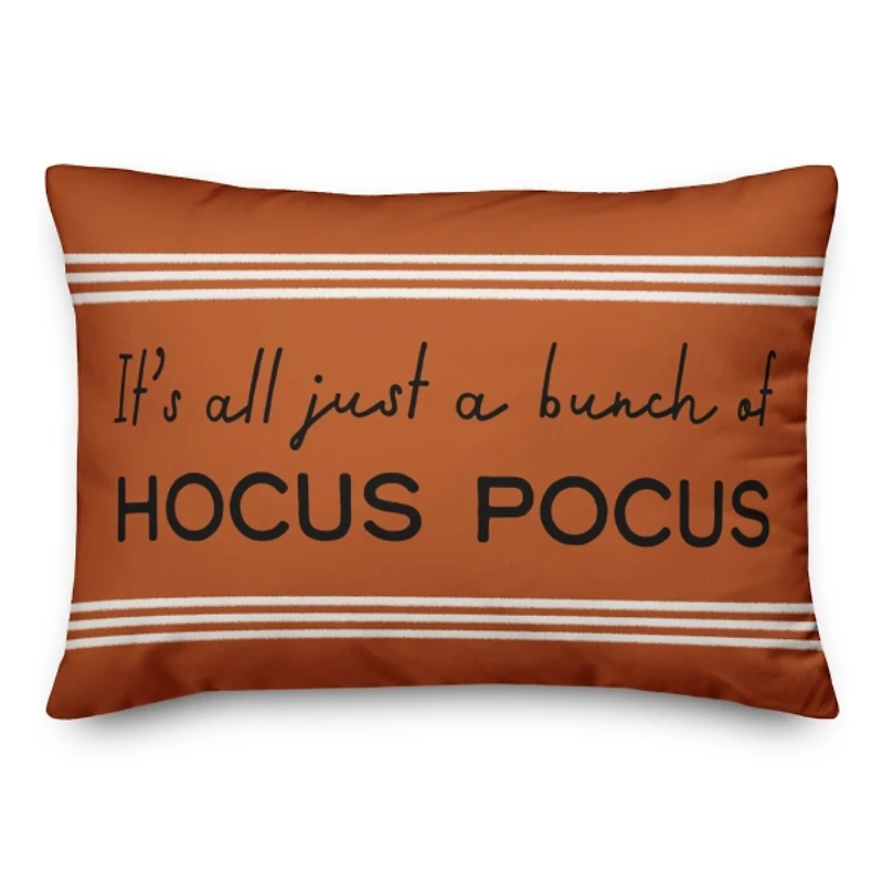 Orange Striped Hocus Pocus Pillow