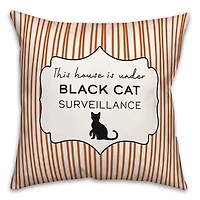 Under Black Cat Surveillance Pillow