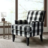 Black and White Buffalo Check Armchair