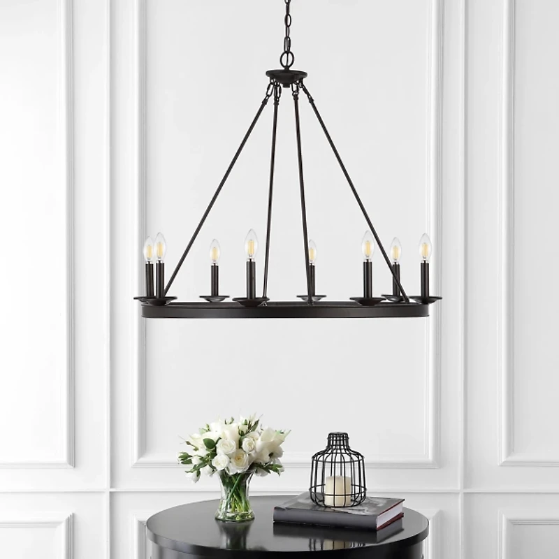SAFAVIEH Bronze Circle 8-Light Chandelier