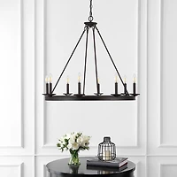 SAFAVIEH Bronze Circle 8-Light Chandelier