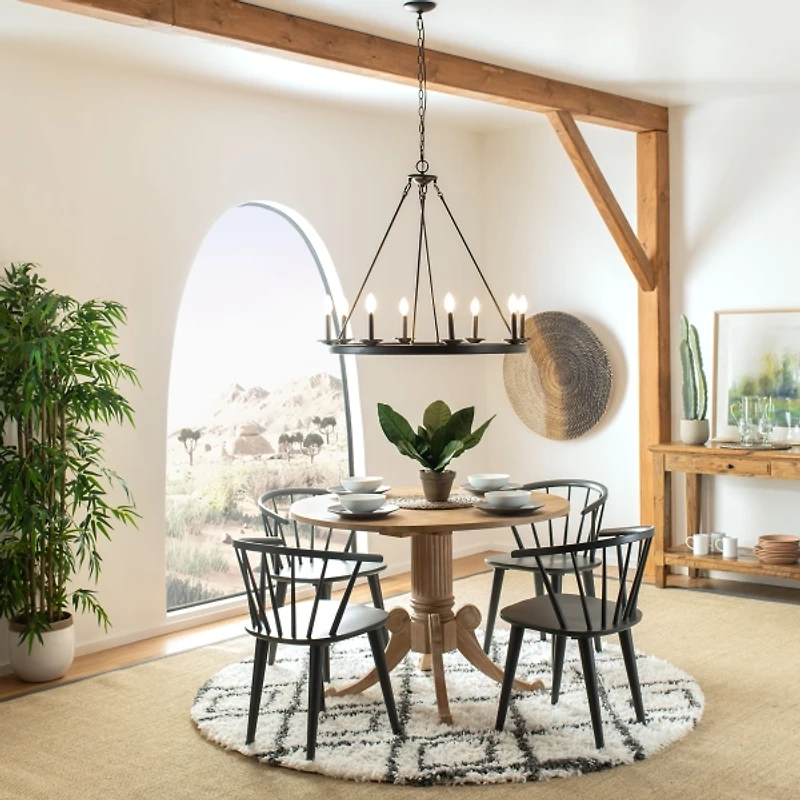 SAFAVIEH Bronze Circle 8-Light Chandelier