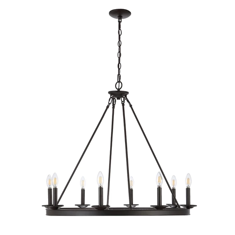 SAFAVIEH Bronze Circle 8-Light Chandelier