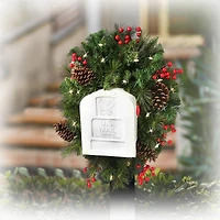 Pre-Lit Belgium Pine Mailbox Swag