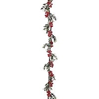 Iced Berry and Boxwood Waterproof Garland