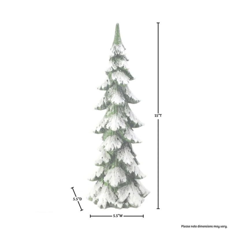 Evergreen Christmas Tree with Frosted Snow, 20 in.