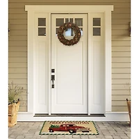 Red Truck Merry Christmas Tree Doormat