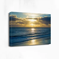 Beach Sunset Surfers Canvas Art Print