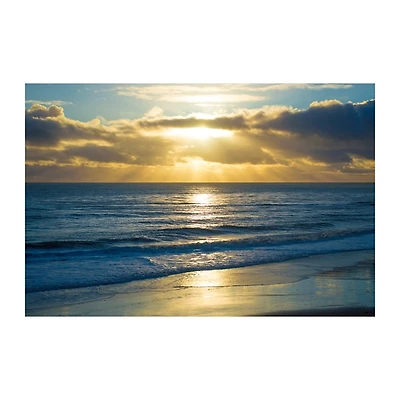 Beach Sunset Surfers Canvas Art Print
