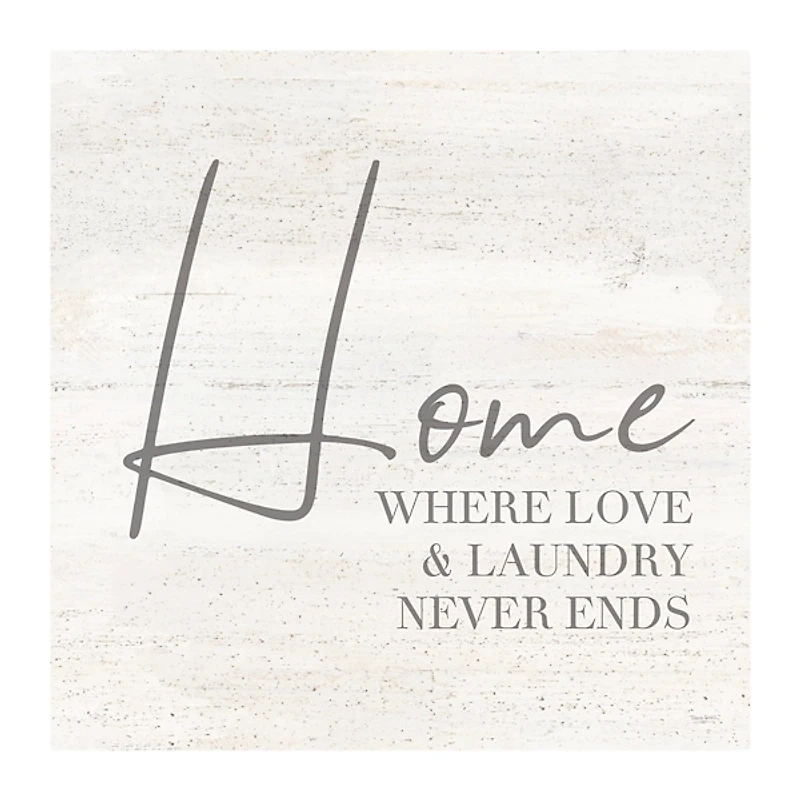 Home Love and Laundry Canvas Art Print