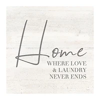 Home Love and Laundry Canvas Art Print