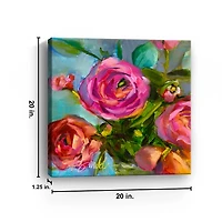 Roses Still Life III Canvas Art Print