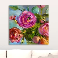 Roses Still Life III Canvas Art Print