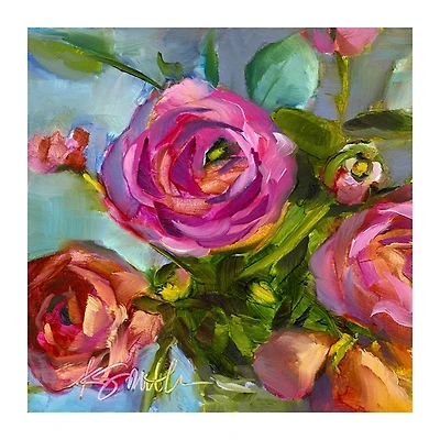 Roses Still Life III Canvas Art Print