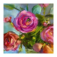 Roses Still Life III Canvas Art Print