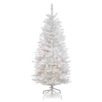 4.5 ft. Pre-Lit White Kingswood Fir Christmas Tree