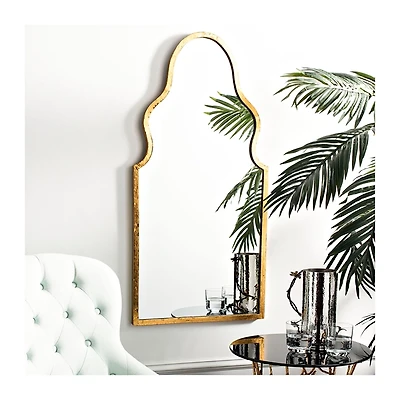 Gold Foil Arched Mirror