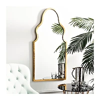 Gold Foil Arched Mirror