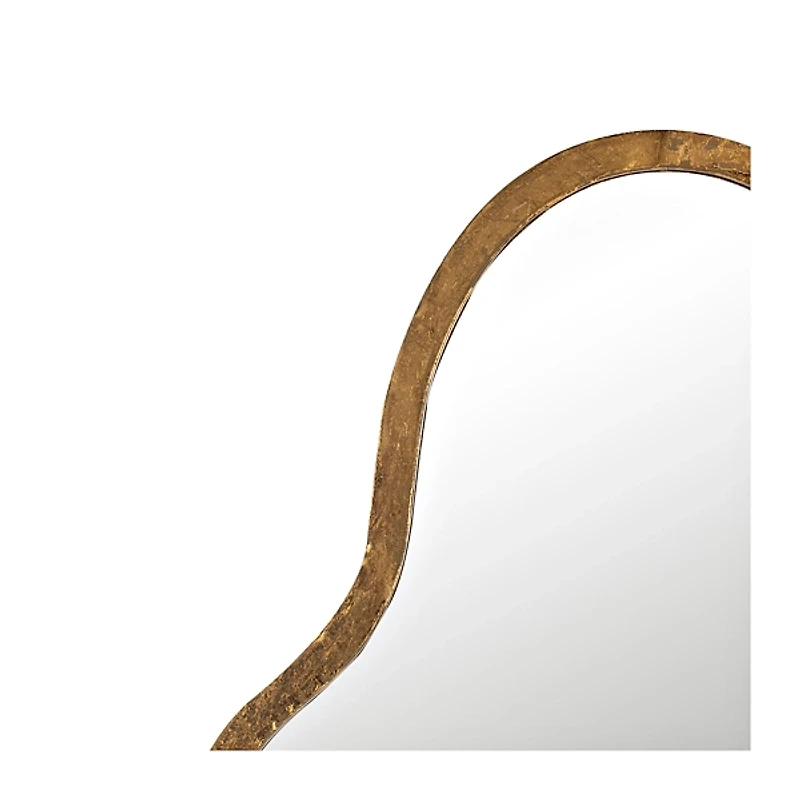 Gold Foil Arched Mirror
