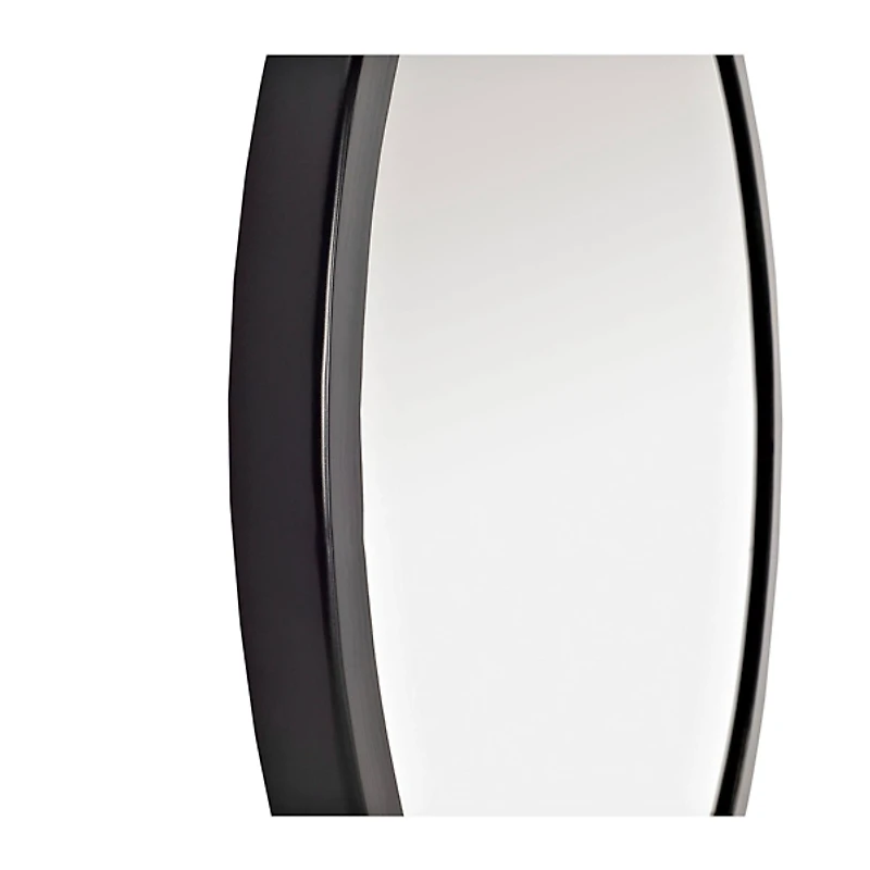 Matte Black Round Frame Mirror, 20 in.