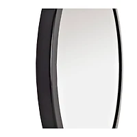 Matte Black Round Frame Mirror, 20 in.