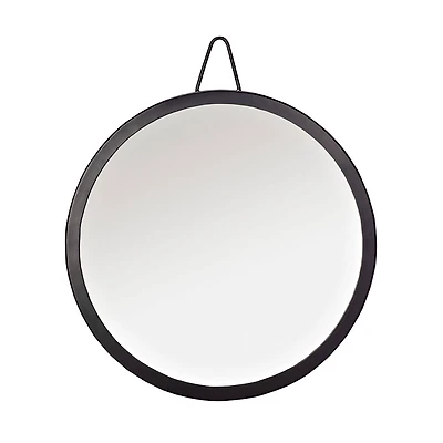 Matte Black Round Frame Mirror, 20 in.