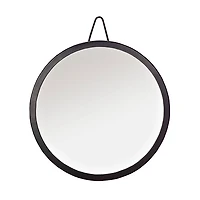 Matte Black Round Frame Mirror, 20 in.