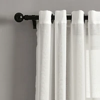 White Sheer Grommet Curtain Panel Set, 84 in.