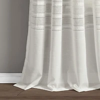 White Sheer Grommet Curtain Panel Set, 84 in.
