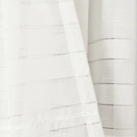 White Sheer Grommet Curtain Panel Set, 84 in.