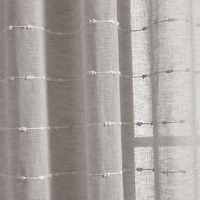Sheer Gray Textured Curtain Panel Set, 84 in.