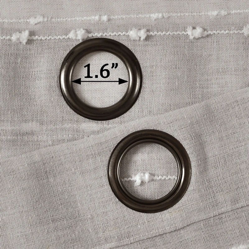 Sheer Gray Textured Curtain Panel Set, 84 in.