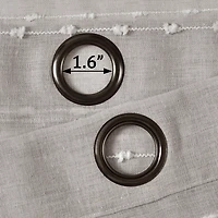 Sheer Gray Textured Curtain Panel Set, 84 in.