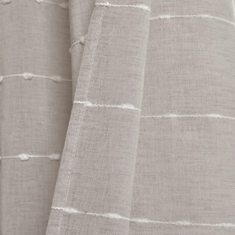 Sheer Gray Textured Curtain Panel Set, 84 in.