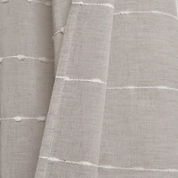 Sheer Gray Textured Curtain Panel Set, 84 in.