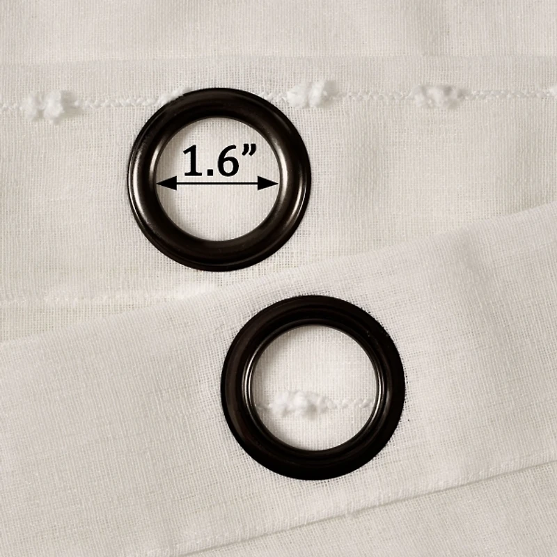 Sheer White Textured Curtain Panel Set, 84 in