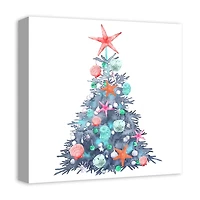 Coastal Christmas Tree Canvas Art Print
