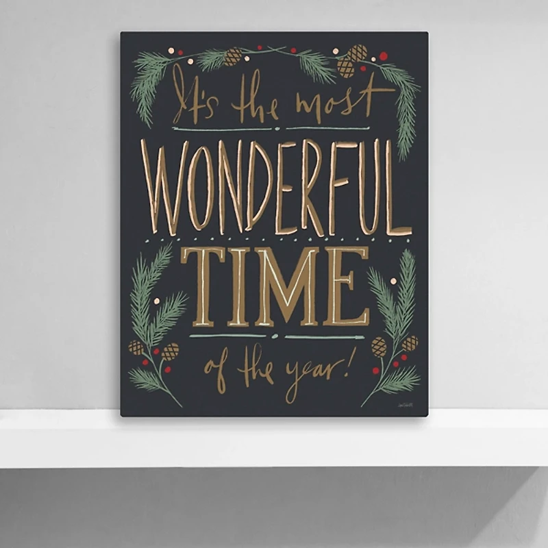 Black Most Wonderful Time Canvas Art Print