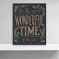 Black Most Wonderful Time Canvas Art Print