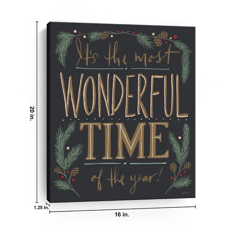 Black Most Wonderful Time Canvas Art Print