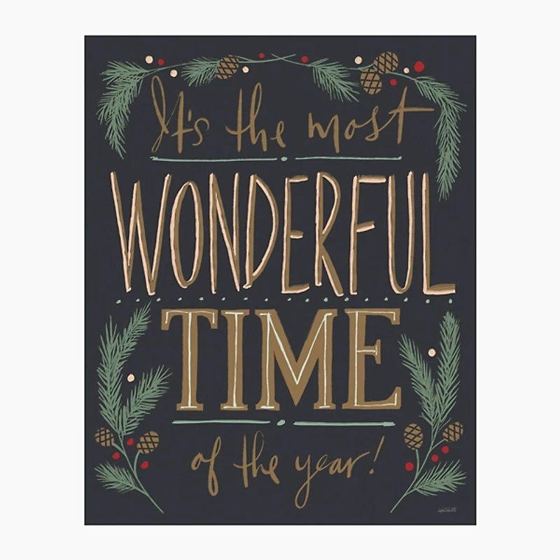 Black Most Wonderful Time Canvas Art Print