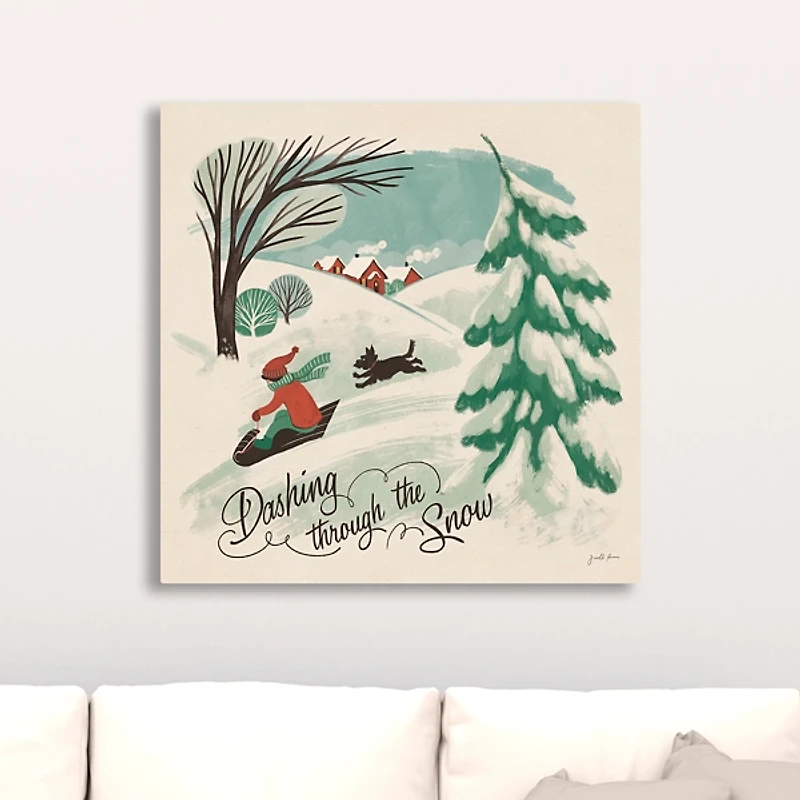 Dashing Through the Snow Canvas Art Print