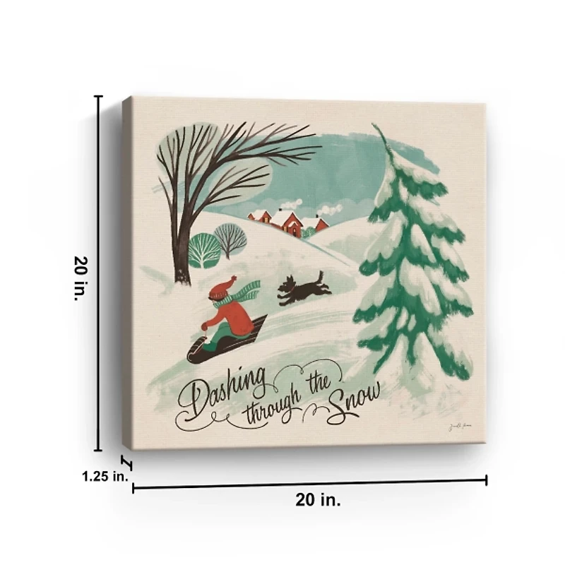 Dashing Through the Snow Canvas Art Print