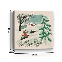 Dashing Through the Snow Canvas Art Print